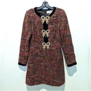 SALONI Camille Bows Tweed